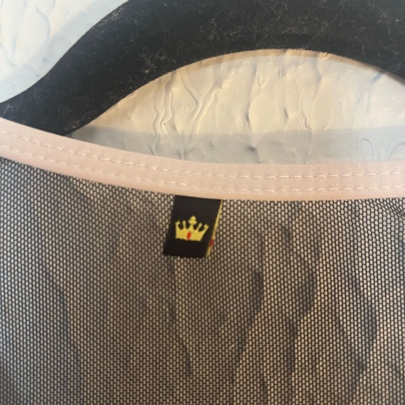 MARIIA Black and Lilac Tank Leotard with Mesh Cut Out - Picture 5 of 6